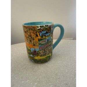 VTG Retro Disney Parks Map Ceramic Mug 16 Oz Magic Kingdom Small World
